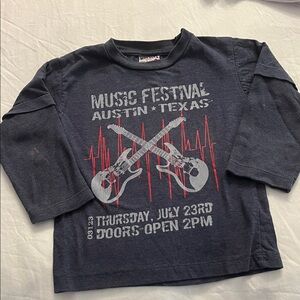Music Festival Kids Long Sleeve Shirt - Black